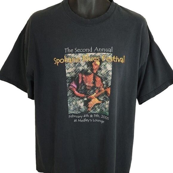 Spokane Blues Festival T Shirt Vintage Y2K Coco Montoya Washington Mens Size XL